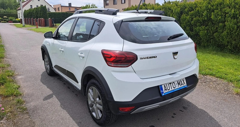Dacia Sandero Stepway cena 27921 przebieg: 51162, rok produkcji 2021 z Żary małe 121